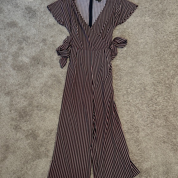 Lipsy Dresses & Skirts - Lipsy Black and White Striped Jumpsuit